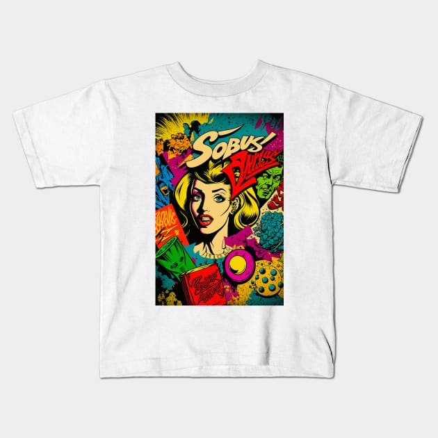 Colorful Graphic Designs Kids T-Shirt by Hansen's StudioCo